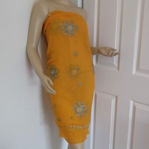 NEW sheer Orange Blue Wrap Scarf